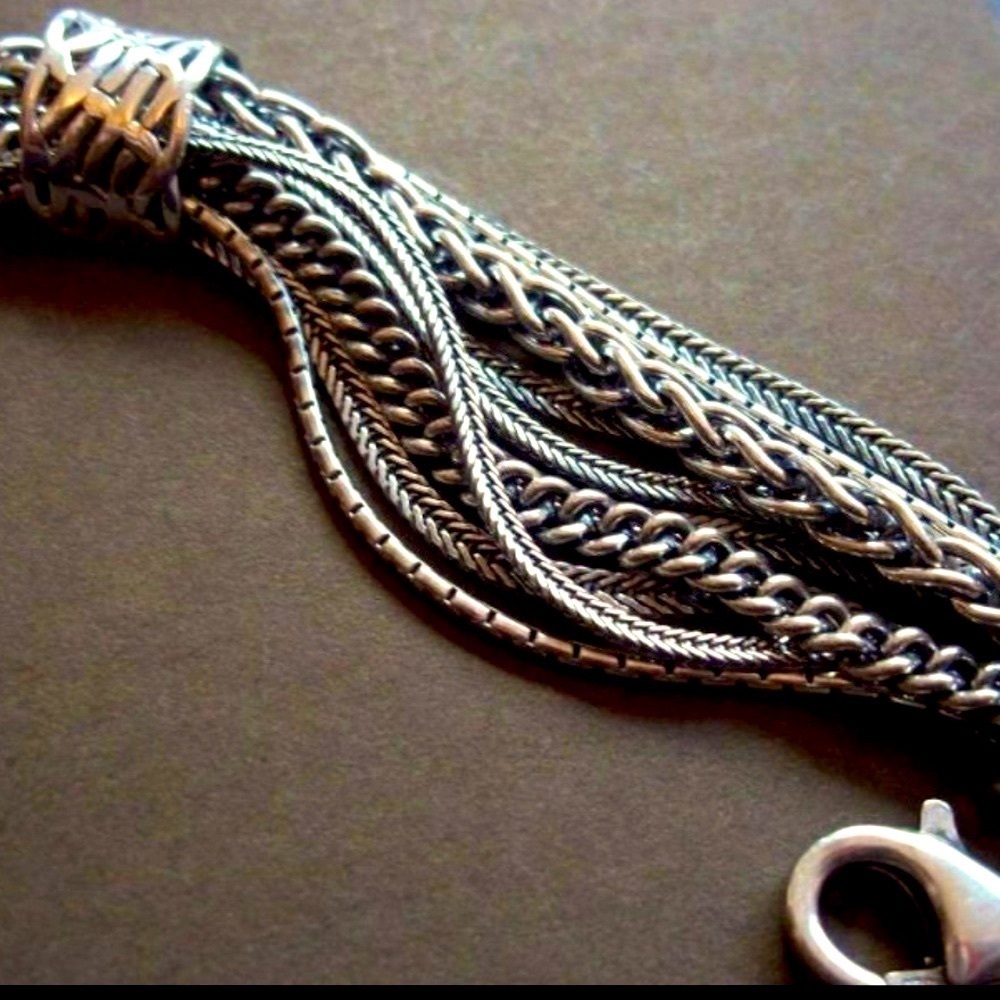 Silpada Gorgeous Vintage Sterling Silver Multi-strand Adjustable Length Bracelet - Picture 5 of 13